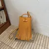 Bolsa de franjas versátil de design de nicho estilo coreano transfronteiriça moda verão 2026 nova bolsa de ombro único transversal com franjas