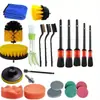 Venta Directa de Fábrica Kit de Limpieza para Coche de 24 Piezas Cera Pulidora Herramienta Especial para Rines Juego de Cepillos de Cuidado