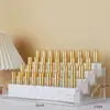 Prateleira de Armazenamento de Perfume para Mesa Acrílico Transparente Prateleira de Armazenamento em Escada Multi-Camadas Prateleira de Exibição para Cosméticos Batom Paleta de Sombras