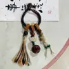 Colgante Original de Bolso de Cerámica Hecho a Mano de Yuan Xiaohong, Adorno de Borla Tejida con Cuerda de Jingdezhen, Accesorio de Bolso Artístico de Nicho