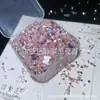 Grava de color mágico mixto color AB irregular vidrio roto imitación de metal mineral roto arte de uñas roto material de arena movediza flujo cáñamo
