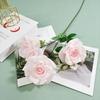 Flor artificial de casamento 3 rosas Novo Salão de Casamento fundo rosa macia tabela flor de exibição de flores de comércio exterior