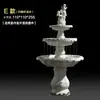 Fonte de água corrente estilo europeu, pátio externo jardim, lago de peixes, elemento aquático, decoração de paisagem, ornamento de casamento, poço dos desejos
