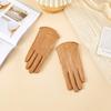 Guantes de Ciclismo Cálidos a Prueba de Viento de Gamuza para Mujer Otoño e Invierno 2025 al por Mayor Guantes Coreanos para Exteriores a Prueba de Frío con Pantalla Táctil