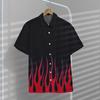 Camisa de manga corta con estampado de tatuaje digital 3D creativo para hombre, de verano, muy vendida en Amazon