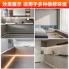 Tira de luz LED zoclo de aleación de aluminio, zoclo luminoso de montaje superficial metálico, zoclo empotrado oculto con luces