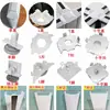 45 Tipos de Acessórios para Mesa de Escritório, Incluindo Divisórias de Tela, Conectores de Estação de Trabalho, Presilhas Fixas para Pés, Peças de Conexão e Tampas Plásticas Brancas