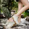 Botas de lluvia de moda para pareja transfronterizas Zapatos impermeables para exteriores de estilo coreano para mujer Zapatos de goma antideslizantes para cocina suela blanda cómodos Zapatos para lavado de autos mujer