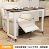 Mesa de Manicura Doble de Lujo Ligero con Ruedas, Mesa de Manicura Desmontable, Mesa de Manicura Estilo Crema Ins de Tienda Japonesa
