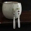 Nuevos Pendientes de Borla Antiguos Chinos Calientes de Gama Alta Estilo Nacional Elegantes Joyas para Orejas Pendientes Retro para Mujer Estilo Cheongsam Largos