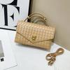 Bolso de Mano de Lujo Accesible de Alta Gama Bolso Tejido a Mano de Cuero Genuino 2025 Nuevo Bolso Satchel de Moda Bolso de Noche Bolso Cuadrado Pequeño de Piel de Vaca