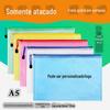 F072A malha transparente A5 saco de arquivo +24 zíper impermeável papelaria saco de armazenamento loja de departamentos Yiwu