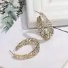 Pendientes de Venta Directa Personalizados S925 Europeos y Americanos de Gama Alta con Diamantes Completos Pendientes de Temperamento de Lujo para Mujer, Pendientes Barrocos Retro, Joyería Transfronteriza