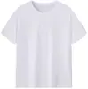 230g Xinjiang algodão pesado algodão redondo pescoço T-shirt masculino grosso transparente puro branco manga curta básico fabricante transfronteiriço
