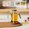 Pote de Óleo de Vidro Personalizado Garrafa de Óleo de Aço Inoxidável para Cozinha Especial para Molho de Soja Vinagre Garrafa de Condimento Grau Alimentício Grande Capacidade Lata de Óleo