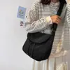 Bolso bandolera japonés para estudiantes, bolso de tela de gran capacidad, bolso de lona artístico, bolso de hombro de color liso.