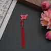 Pendientes Accesorios de Flor con Borla y Lazo Retro, Gama Alta, Exquisitos, Diseño de Moda y Versátil, Borlas Elegantes