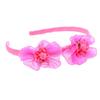 Puntera completamente cerrada cinta seca cabeza hebilla diadema rosa rojo rosa bicolor cabello seco