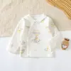 Camiseta de algodón para bebés, ropa interior para niños, cárdigan de algodón para otoño, ropa interior sin mangas para niñas, top de casa