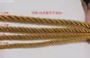Corda Grossa de Três Fios, Corda Torcida, Corda Decorativa Rolante, Corda de Amarração, Acessórios para Cortina de Sofá, Corda Dourada 0,8-1,5cm