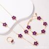 Collar CDD Trébol de cuatro hojas 5 flores Conservación del color Moda clásica Temperamento femenino Traje de joyería de flor de cinco hojas Accesorios transfronterizos para combinar con todo