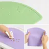 Juego de manteles individuales, posavasos y posavasos para platos y tazones, engrosado, transfronterizo, impermeable y antideslizante, mantel de mesa de color sólido para niños, mantel con aislamiento térmico estilo occidental, mantel individual de silicona semicircular
