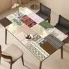 Mantel individual de estilo étnico, sensación de lujo ligero y alta gama, impermeable y a prueba de aceite, mantel sin lavado, nuevo modelo 2025, protector de superficie de mesa de centro