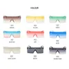 [Personalizado] Gafas de Sol Cuadradas Grandes para Mujer, Modernas Gafas de Sol de Marco Cuadrado Grande sin Montura Estilo Europeo y Americano de Una Pieza para Mujer 6932