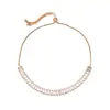 Pulsera Europea y Americana Minimalista Estilo Ins con Ajuste de Pedrería Transfronteriza, Diseño de Moda de Nicho, Joyería Versátil Exquisita de Lujo Ligero