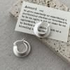 Pendientes de aro esmerilados de plata esterlina S925 para mujer, diseño de nicho, hebilla de oreja retro simple, pendientes distintivos, temperamento avanzado