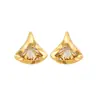 Pendientes de Plata de Ley 925, Pendientes Florales de Moda, Diseño Dinámico Estilo Falda, Lujo Ligero para Mujer, Estilo de Alta Gama Otoño e Invierno, Pendientes Personalizados al por Mayor
