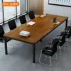 Mesa longa simples para conferências, mesa simples para treinamento, bancada para sala de conferências, mesa longa combinada para discussões, mesa de escritório moderna