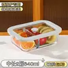 Pote de Vidro Temperado para Almoço com Tampa de Silicone, Resistente a Altas Temperaturas, Seguro para Micro-ondas, Tigela de Vidro, Caixa de Conservação de Almoço para Trabalhadores de Escritório