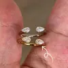 Anel de Design Nicho Estilo Coreano com um Toque Versátil e Único de Alto Padrão, Anel Minimalista de Dedo Indicador Aberto
