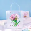 Bolsa Tote Transparente de Plástico PP Fosco Bolsa de Presente de Noivado de Alto Padrão Embalagem de Presente de Aniversário de Bebê Bolsa de Presente