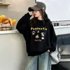 Nueva moda de otoño para niñas: sudadera de dibujos animados elegante y linda con cuello redondo para niñas pequeñas y niños pequeños, adecuada para primavera y otoño