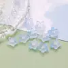 Cuentas de vidrio de color degradado con forma de flor de cinco pétalos, cuentas sueltas de flor de cuenco pequeño, aretes, pasadores para el cabello, arte de uñas, materiales para accesorios hechos a mano de estilo antiguo