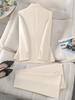 Traje de negocios de primavera y otoño para mujer, vestido de moda para mujer, traje de mujer con costuras, ropa de trabajo, traje pequeño informal coreano