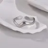 Anillos de Pareja Nuevos para Amazon Transfronterizos con Aperturas Ajustables, Anillos Prensados al Aceite, Electrochapado al Vacío Que No Se Desvanecerá