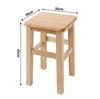 Taburete Cuadrado de Madera Maciza Banco para el Hogar Taburete para Dieta de Restaurante Taburete Cuadrado de Espiga y Tenón Taburete Comercial de Fábrica para Escuela Taburete de Madera de Caucho