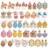 Pascua Transfronteriza Goteo de Aceite Dibujos Animados Huevo Conejo Colgante de Aleación Accesorios para Collares DIY Joyería