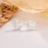 Pendientes Cuadrados Pequeños de Lentejuelas Estilo Nuevo para Mujer, Pendientes de Nicho de Alta Gama, Pendientes Sencillos y Únicos para Mujer