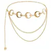 Cadena de Cintura de Comercio Exterior para Mujer, Cinturón Metálico de Girasol, Cadena Corporal, Elegante Accesorio Ajustable para Cintura de Vestido Transfronterizo Europeo y Americano