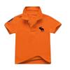 Camisa Polo de Manga Curta para Meninos de Comércio Exterior com Bordado de Veado 2026 Roupas Infantis Europeias e Americanas Camiseta de Meia-Manga Verão Estilo Infantil