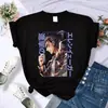Camiseta con Estampado Gráfico de Anime Japonés Attack on Titan para Hombre Casual