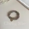 Estilo Ins Mori Japonês e Coreano Corda de Cabelo para Rabo de Cavalo de Menina Fofa Pequena Fresca Versátil Corda de Amarrar Anel de Cabelo de Pérola Adorno de Cabeça Elegante