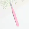 Pinzas para Cuaderno de Colores Macaron con Puntas Afiladas y Curvas, Pinzas de Acero Inoxidable para Manualidades DIY, Arte de Uñas y Pinzas para Pestañas