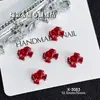 Laço Angulado de Resina Estilo Coreano Tendência Nail Art Strass Acessórios de Unha Doce Venda por Atacado