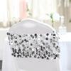 Encosto de cadeira elástico grátis com lantejoulas e flores, laço para cadeira, hotel, casamento, suprimentos para casamento, capa de cadeira, tiras decorativas de lantejoulas