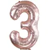 Globos de Papel de Aluminio con Números de 32 pulgadas Dorados, Plateados y Oro Rosa para Decoración de Cumpleaños, Escena de Boda al por Mayor